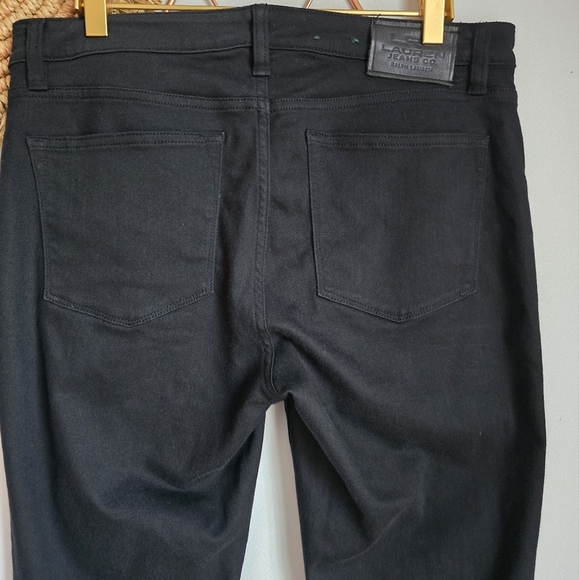 Ralph Lauren, LRL Black Modern Straight Mid Rise Jeans Pants, Women's Size 8 - Picture 7 of 11
